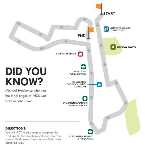 Lane Cove Walking Map